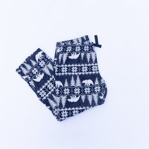 Old Navy Winter Fair Isle Pajama Pants XL Bear Flannel Preppy Lounge